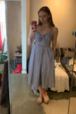 I just wish I had ordered an XS and not a S, but it still looks and feels great! The quality is amazing. It feels airy, but still has enough weight that you feel confident in wearing it out on a windy day! Not only that, but it has an extra slip skirt underneath for extra comfort, and POCKETS! I'm so happy with this dress. - Tara C.