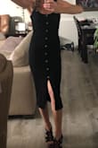 Super cute dress. Fabric is perfect not too thin, or too heavy. The fit is perfect for my small athletic build. - Kelly D.