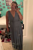 I bought this as a possible bridesmaid's dress for my best friend's wedding... Lulus XL tends to not fur my bust therefore I figured this dress would work since the zipper only came up to the waist. It did indeed fit but it just wasn't very flattering in the bust nor was it comfortable at the waist- you can't exactly wear a bra with it due to the lower back. Also, the strings on the shoulders were odd and I couldn't get them to look like they were supposed to be there lol. - Francesca G.