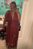 This dress is so comfortable!! The material is like a jersey knit while still looking so formal. I was worried about the top since it's just a tie and I wanted to make sure it would hold up my bust and it surpassed all expectations! You can truly wear it many ways like create your own (especially since it doesn't come with a guide lol but you can figure it out). it was also not too long once I put on some short heals. I'll def be wearing this to many weddings in the future! - Francesca G.