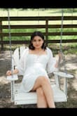 I love this dress, got so many compliments! This is my graduation dress, it's super airy and comfortable. The back of the dress is stretchy, fit nicely but could've sized down. - Marisa F.