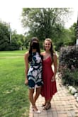 Wore this dress for a fall wedding and it was so comfy. The length is very classy, the material is great quality. I'm small chested so I found it hard to adjust the straps to keep my boobs in. It's pretty loose on the chest (in my experience) because the tie is actually all the way down your back. Hard to find the perfect tightness so it wasn't too tight I couldn't breathe but my boobs weren't out lol. - Sarah N.