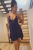 This dress fits so well.  The cups really hug you nicely with no need for a bra.  Despite the flowy nature of the skirt, it has shape and is not boxy.  I am a big fan. - Jasmine G.