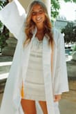 Such an adorable girly dress perfect for graduation! I'm 5'8 and ordered a size medium and it fits perfectly! - Sophia M.