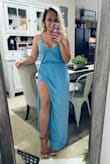 This dress is beautiful! Runs a little large. I could have went with a small - Amanda P.