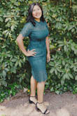I ordered this to take my graduation pictures, When I opened it I though it would be small but it fit perfectly. The color really brought out my skin tone, and it looked good all around. Best part I'm sure I can use it to go to work. - Belen G.