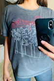Love this t shirt! Exactly what I was looking for to add to my everyday casual look. T fits just as pic shows. I was not sure what sizing would be like but am happy with the relaxed look. I normally shop in the petite section. If you are looking for a little more of a closer fit, I would go with XS (due to length). Haven't washed it yet so don't know if it shrinks. - Diana R.