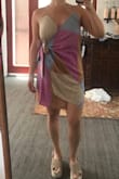 Love that this can be dressed up or down and doesn't really even need a bra. The button around waist and clip on the chest add more security when wearing. Love the material and color. Got lots of compliments. - Eleni L.