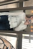 I added this on to an order last minute, it ended up being my favorite item! Length is slightly cropped, perfect to wear with high waisted jeans. Material is thicker and softer than I thought. I have broader shoulders and this was not too tight when moving my arms, ordered my usual size S and it fits like perfection!! - Erin F.