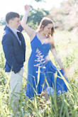Beautiful color with adjustable straps to fit your size. Since it is a wrap dress, you can make as tight or as loose as you want. I wore this to my engagement pictures and it turned out beautifully! - Rachel W.