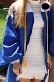 I wore this dress for my high school graduation because it's a tradition to wear white. It was really flattering and the stretchy material fits you like a glove! It is a unique design that is very feminine and cute! - Libby L.