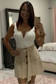 This skort fits perfectly and looks beautiful dressed up. - Yolanda D.