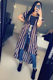 What an attention grabber! And with minimal effort on my part this kimono stole the show when I wore it. I paired it with high waisted jeans and a tank top and it all came together so well. I love that you can tie this to get your desired look. Nice length to it and versatile! - Victoria P.