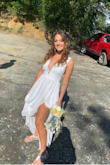 The dress is absolutely perfect, just a little too long but I really didn't care much about it. I wore for my wedding at the mountain and I loved it! - Maria L.