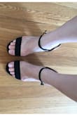 I've been looking for a pair like these for so long! The strap fits snugly to my ankles and the heels don't hurt my feet at all. To be fair, I only walked around my house with it for an hour just FYI. One warning though, I have a bunion so it's a little tight for me near my toes but other than that, a GREAT pair of shoes! - Mel Y.