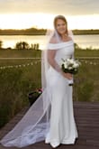 Perfect simple dress for my backyard wedding! Hugged all the right places and didn't have to hem since the slit makes it easy to walk! Loved it. - Giselle F.