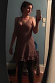 Usually order "medium" but wanted a more forgiving waist size, this "large" is great, just took tiny tucks to pull in the edges of the bust, and pinned the centre where it crosses over because I don't fill it out, and it kind of fell too open. One pin and fits well. - Vandi