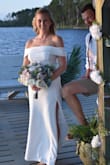 I was married in this dress, it was so beautiful and everyone loved it so much. It fit me perfectly and the top never fell down. - Ashley F.
