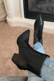 Boots look just as pictured. They are very comfortable, although I'd say they are a little bit large (about half a size) I am very happy with the way they feel and the way they look. I would definitely recommend. - Elizabeth R.