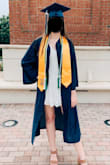 I used this dress for grad pics and got many compliments. The top fit a little loose because I have a smaller chest so I just pinned it in the back. Looked great! - Rebecca D.