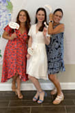 I got so many complements in this dress! The material is nice and light. The wrap around is super cute. My only complaint is that the dress is super low. I had to use a pin to keep it together so nothing was showing. - Cana C.