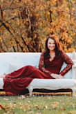 I love this dress. It was perfect for holiday photos and completed the aesthetic I wanted to achieve. A little big at the top but I tend to have that issue with most dresses. - Angie L.