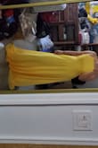Definition of modest in the front, flirty in the back! I love strappy designs, so I couldn't resist not buying it. Was worried about the straps digging into the back fat, but it doesnt dig at all and looks extremely flattering. Ended up getting both the peach and the yellow cause I couldn't decide. The peach is definitely more pink in person than the picture. Got no where to wear these but still cute though! - Amy C.