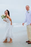 I wore this for our bohemian beach elopement on Sanibel Is, FL. This beautiful, modern and simple dress took great pictures, and is was light and easy to wear and travel with for a beach wedding, I did need assistance lacing up the back, which my elopement planner assisted with.
I love this dress! Stay safer! - Sonji X.