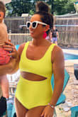 I loved the fabric, color, and double lining of this swimsuit. Very flattering and I received so many compliments on the color. I liked that it wasn't high on my hips, however it is a tad cheeky. So keep that in mind! - Alesha Y.