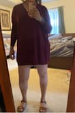 I ordered the XS based on the reviews and glad I did. It could almost be a very short dress. It's very roomy and feel it'll work well in the fall with leggings and boots. Since I did order the XS I am able to work with that. - Rocio G.