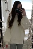 This sweater is comfortable, cozy, beautiful, and everything you could ever want in a sweater. It hugs your body so well and the balloon sleeves are just to die for. This is my absolute favorite purchase I've made this year. HIGHLY recommend this sweater!! (It is oversized, but I love how it looks in my regular size) - Danielle B.
