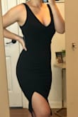 I'm usually nervous ordering clothes without being able to try them on first, but i'm so glad I bought this dress. The straps compliment my broader shoulders and hug my waist and butt just right. I'm usually a small but can fit into and extra small or medium- depending on the brand. But so glad I ordered a small!! - Katelin H.