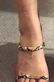 I'm usually a 8.5 in heels but I read some reviews to go at least a half size up so I got a 9 and it fit perfectly. Love these! - Lisa P.