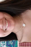 Cute necklace that goes with every outfit. Sometimes gets tangled, but easy to adjust. Highly recommend! - Sandy N.