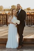 Due to covid-19 I had a last minute small wedding but didn't want to wear my actual dress. This one fit perfectly, the adjustable straps were also great! It was really long on me but that's ok. - Trisha D.