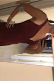 Portioned different when on. Big up top and tight mid section. I could see my belly button?.. weird I know. Ultimately I love it! - Jen L.