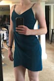 I've never had much luck ordering dresses online but I actually love this dress! It's very flattering and for once it's short without being TOO short, a.k.a. I can tie my shoe without flashing anyone and am not in constant fear of my underwear making an appearance while I walk, HURRAY! Plus the top is double layered, so unless you need a bra for the support you can get away without one! And another bonus? No zippers, buttons or clasps, it's a bit stretchy so you just slip it over your head and you're good to go. - Molly W.