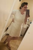 I got this to wear for my wedding reception and loved it! It was so comfortable. I didnt know about the sleeves early first but they were not that bad at all. - Bryanna B.