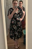 I really love this wrap dress, normally wrap dresses feel a bit flimsy and more like a robe (especially when sitting down). But there's more fabric on the lower half of this dress which gives more coverage and swirl without being too heavy for a summer dress. I love the length and the sleeves are very flattering. - Lynn P.