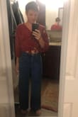 Love these. I was expecting them to be too long since I'm only 5'2" but the length on the size 26 is perfect! I like how they're tight in the waist and a little bit looser on the legs. I've been searching for a pair of wide leg jeans that fit like this forever. - Kara G.