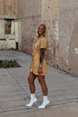 The only thing that's hard for me about this dress is that I have to get bigger sizes because I have long legs and a small chest so the chest area is slightly big on me but I wore a sticky bra and it worked just fine! - Shannon S.