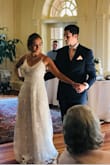 I wore this dress as my reception dress for my wedding and everyone kept commenting on how GORGEOUS it was! The material is impeccable, it's beautifully made, it is delicate at the same time though, and overall, STUNNING. I am so so so happy with this dress. Beautiful and comfortable!! The photo doesn't do it justice!!!! Highly recommend. I would have worn it as my wedding dress if I knew how amazing it was! - Ashley H.
