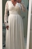 Yalllll this dress is PERFECT. I was a little iffy about ordering it at first but I am so glad I did. I am having a smaller wedding with a country style theme and this dress is perfect for that. The back is absolutely beautiful. It does need to be altered a little bit bc I have an awkward body but I love it. - Katelyn O.