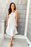 I am 5'4", 120 lbs and normally size 0-2! I ordered an XS and the dress fits true to size. The dress is lined & has great length making it appropriate for all occasions. The smocked detail makes you feel completely secure up top, straps completely untie so you can adjust to how high or low you want your dress to fit. Perfect for brides, teachers, church, baby showers, brunch with the girls & more! I love pairing mine with a denim jacket and nude wedges. @sarah_jude #lulussweepstakes #lovelulus - Sarah S.