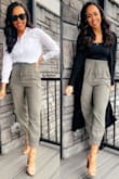 I am size 0-2, 120 lbs and 5'4" wearing an XS! I love dressing up these olive joggers for work with a button up, cardigan or blazer then wearing casually on the weekend with a tank bodysuit & sandals! Fits true to size and drawstring makes it easy to make the fit more tight or loose depending how you like it! They are lightweight enough to wear in Spring & Summer! I will also be taking these Joggers into the fall! @sarah_jude #lovelulus - Sarah S.