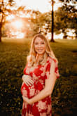 PERFECTION! I wore this for my maternity pictures and it was beautiful! Its night and lightweight which was perfect for mid June in Missouri. I am normally a large pre pregnancy (165lbs)  and I ordered a large for this. This size will work post pregnancy too because of the adjustable ties. I would 100% recommend! For reference in the pictures I am 8 months pregnant (35 weeks) and weighed 190lbs. - Kristin W.