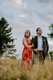 I had been dreaming about doing a red dress for my engagement pictures because they always look so dreamy! This one did not disappoint! The slit made it very Angelina Jolie and the color really popped in all the pictures! - Tricia H.
