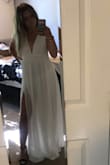 Dress is too long on me so I have to get it altered. It's also slightly see through but looks fine with nude under clothing. Overall very pretty and I love the style! - Ella K.