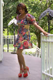 I ordered a medium but had to return it for a large. The tag for the medium also calls it a 6 - I take an 8 which is typically considered to be medium. The size issue aside, the dress is wonderful. Totally summer, totally cute, totally party. I call it my fiesta dress. - Julie D.