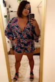 I LOVED this romper! I wore it to the beach and it is light weight and sexy! There were no xl's available and could've sized up but it still looked great! - Lauren T.